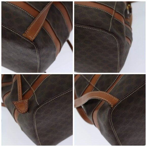 CELINE Macadam Canvas Backpack PVC Brown Auth - Picture 14 of 15